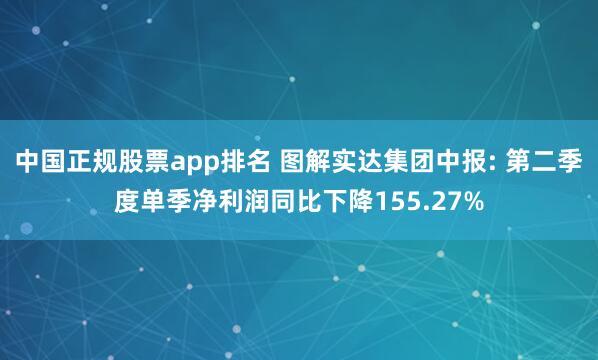 中国正规股票app排名 图解实达集团中报: 第二季度单季净利润同比下降155.27%