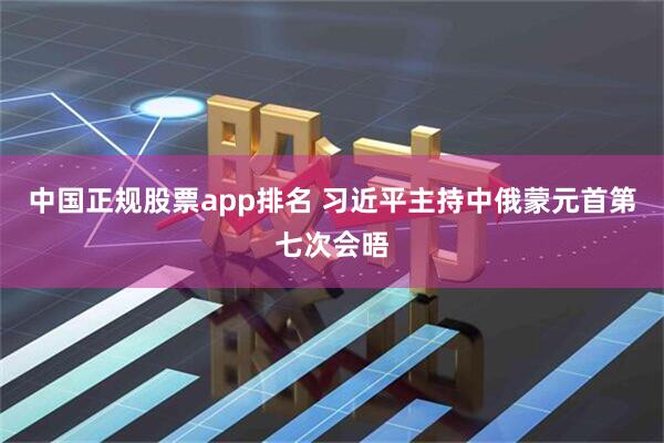 中国正规股票app排名 习近平主持中俄蒙元首第七次会晤