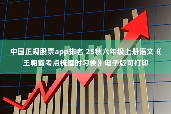 中国正规股票app排名 25秋六年级上册语文《王朝霞考点梳理时习卷》电子版可打印